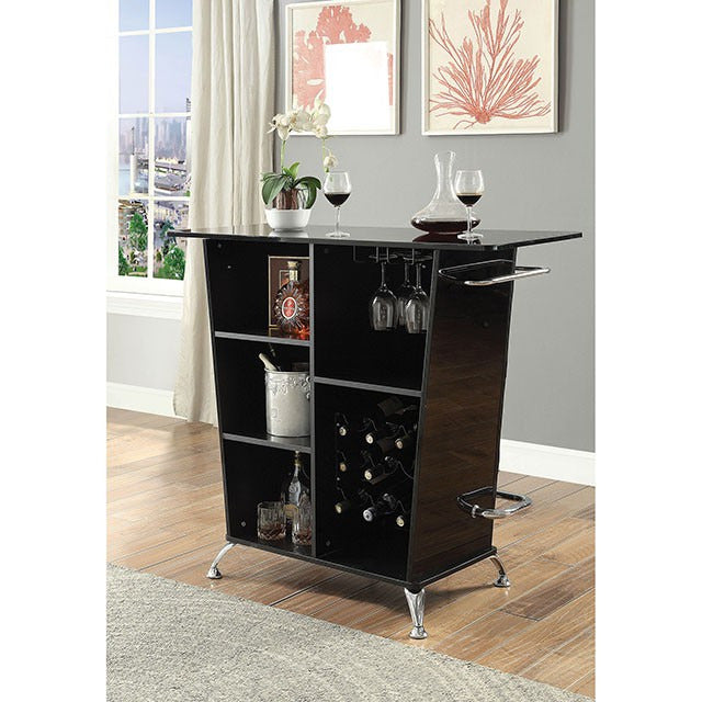 Fuero Bar Table, Black/Chrome - view 6