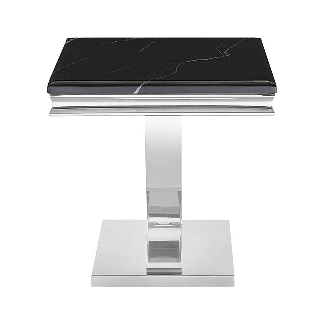 Wettingen End Table, Black/Chrome - view 2