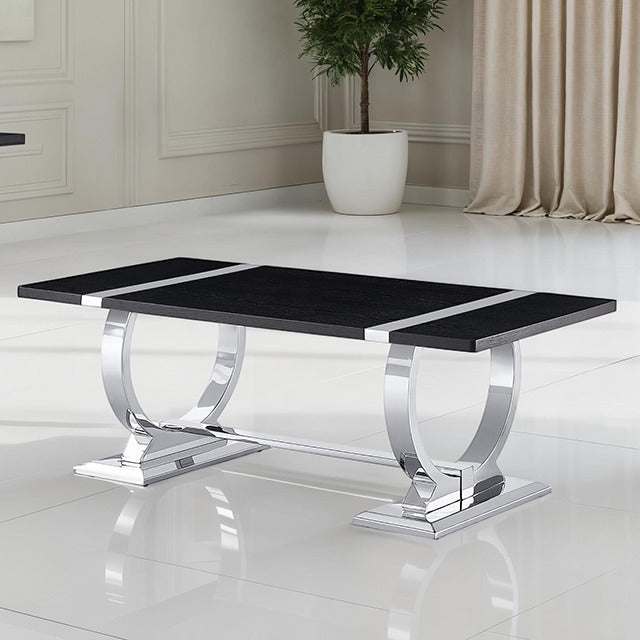 Horsham Coffee Table, Silver/Black - view 4