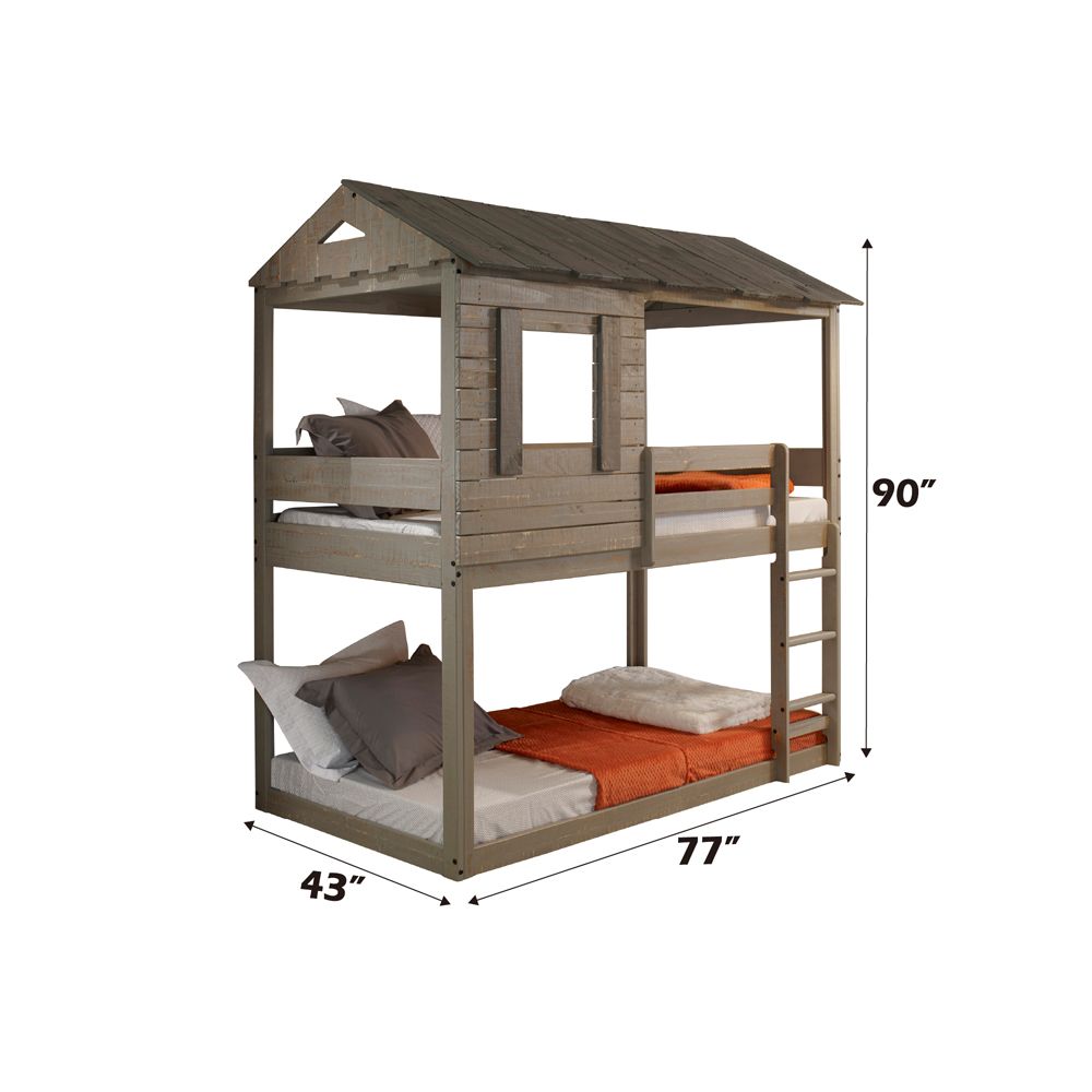 Darlene Twin/Twin Bunk Bed – dimensions diagram