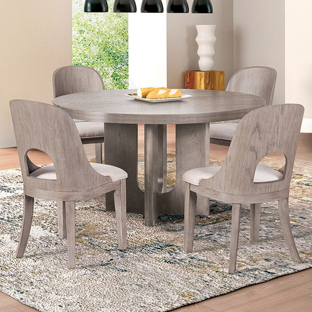 Sterling West 5 Pc Dining Table Set, White Oak