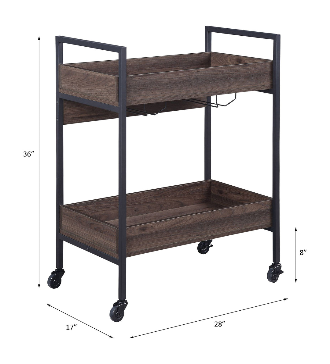Jerrick Serving Cart – line drawing