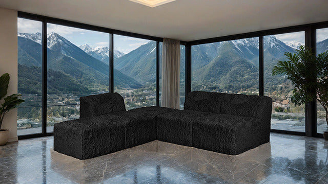 Nappi L-Sectional, Black - view 5