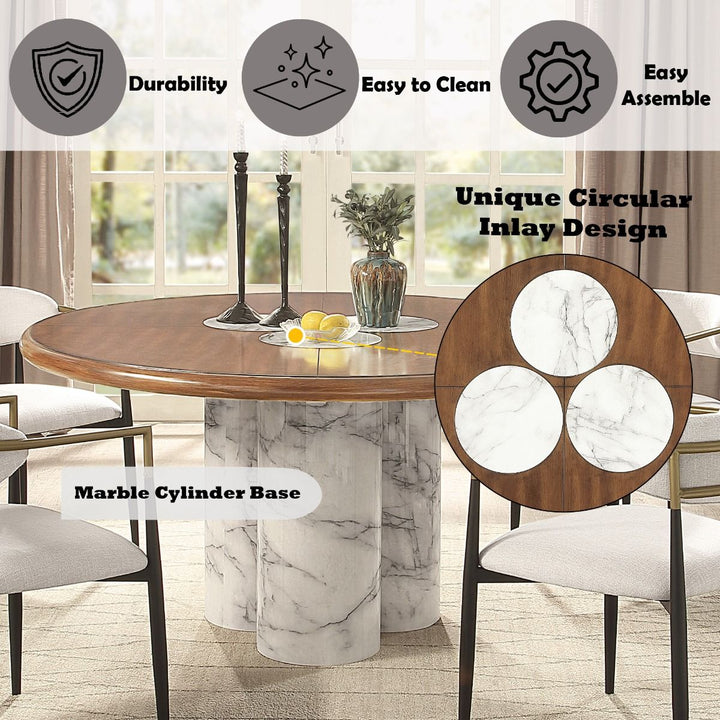 Harvey Round Dining Table – features callout