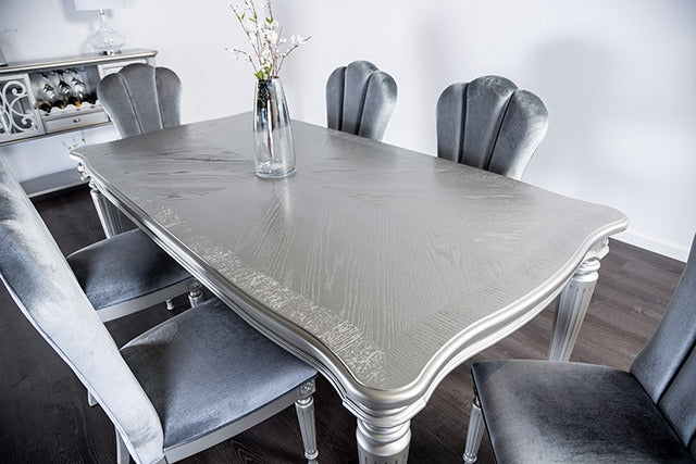 Melodi Parc 7 Pc Dining Table Set, Silver - view 4