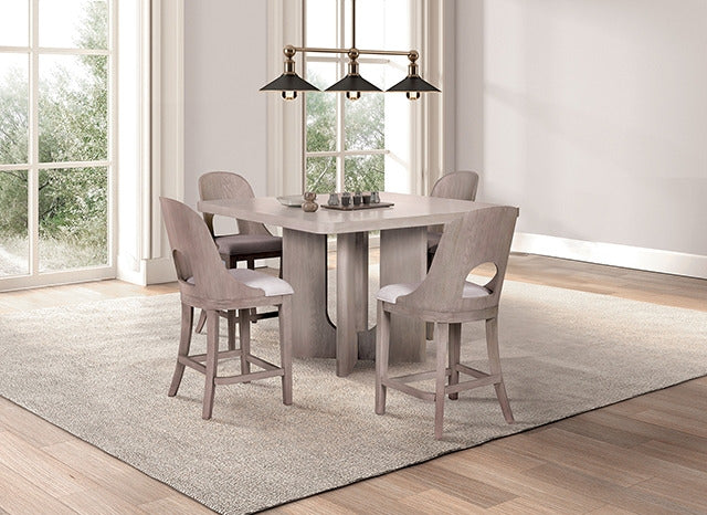 Sterling West 7 Pc Counter Ht Table Set, White Oak - view 6