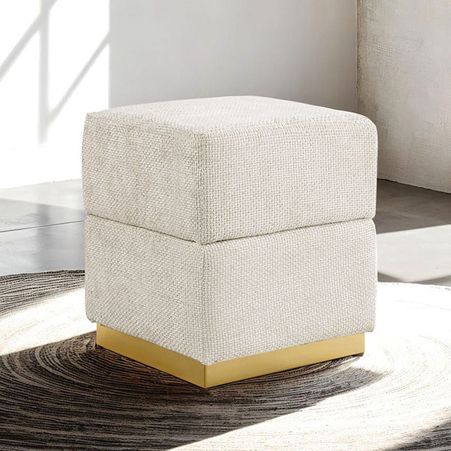 Krysten Storage Stool, Beige - view 2