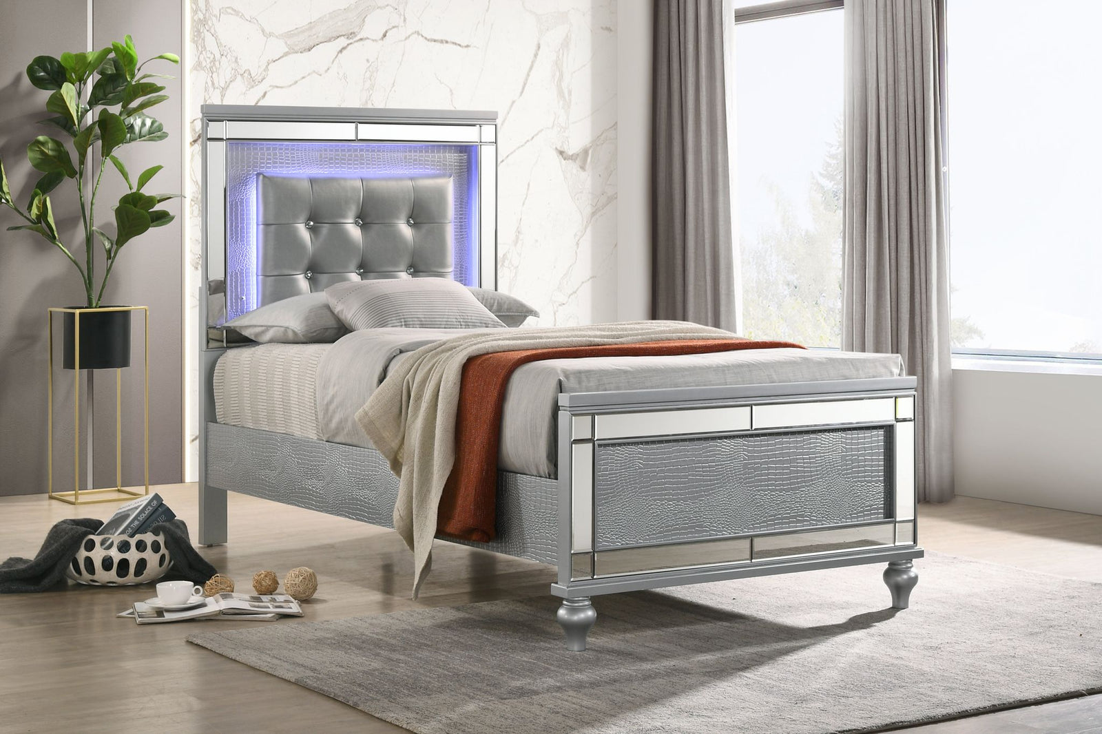 Valentino 3/3-4/6 T/f Side Rails - Silver