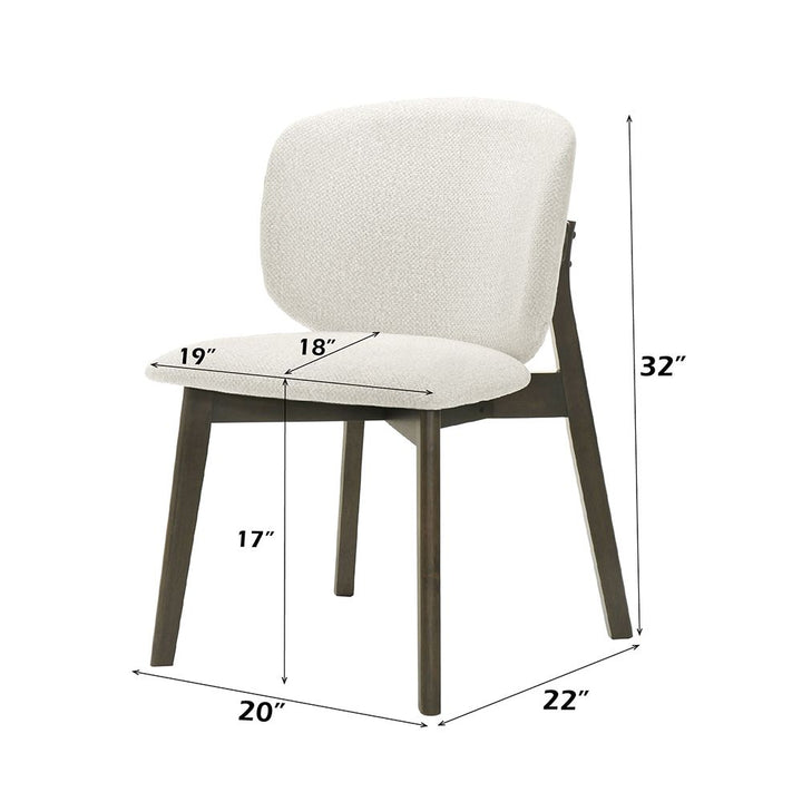 Mallin Side Chair (Set-2) – dimensions diagram