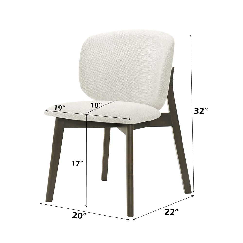 Mallin Side Chair (Set-2) – dimensions diagram