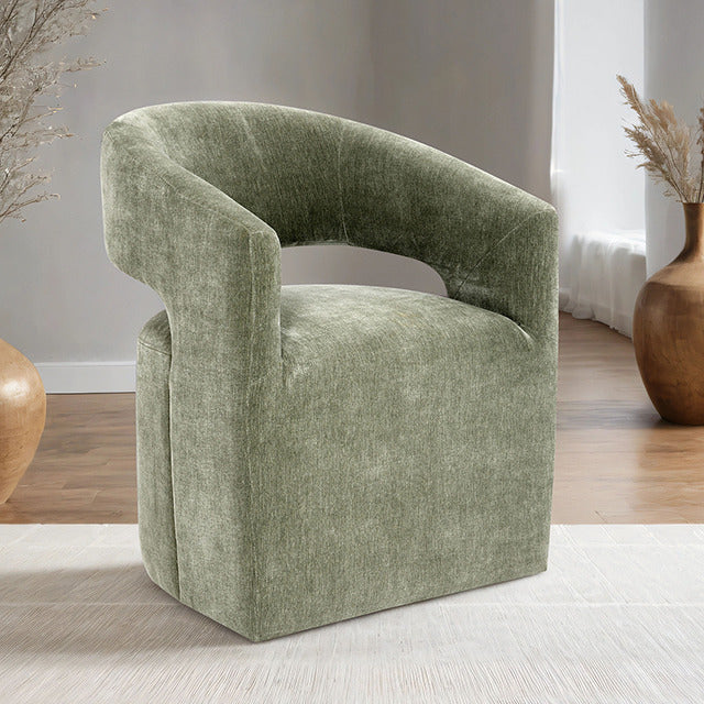 Tresa Arm Chair with Casters, Green - view 6