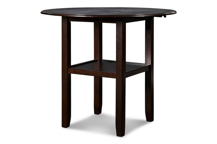 Gia 3 Pc 42" Counter Drop Leaf Table &amp; 2 Chairs-Ebony