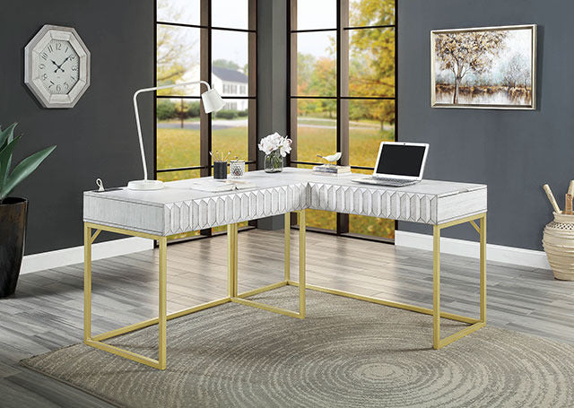 Freiburg Corner Desk, Antique White - view 3