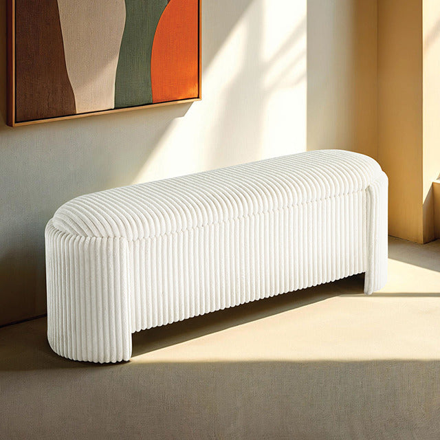 Grainne Storage Bench, White - view 2