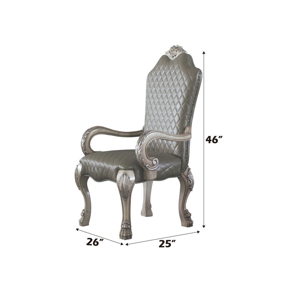 Dresden Arm Chair (Set-2) – dimensions diagram