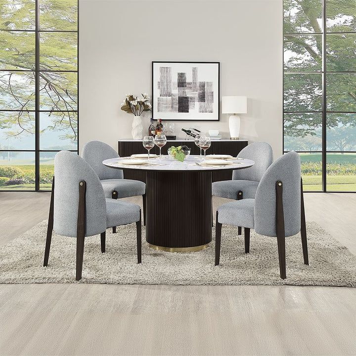 Clayten Round Dining Table w/Marble – view 5