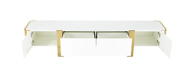 Larvik Tv Stand White W/ Gold Frame - view 2
