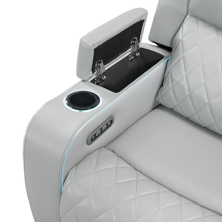 Elonzo Power Motion Recliner w w/LED, Power Headrest &amp; Speaker – view 8