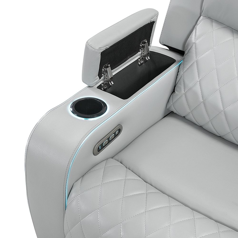 Elonzo Power Motion Recliner w w/LED, Power Headrest & Speaker – view 8