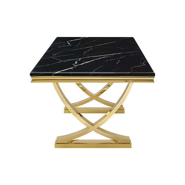 Wadenstil Dining Table, Black/Gold - view 11