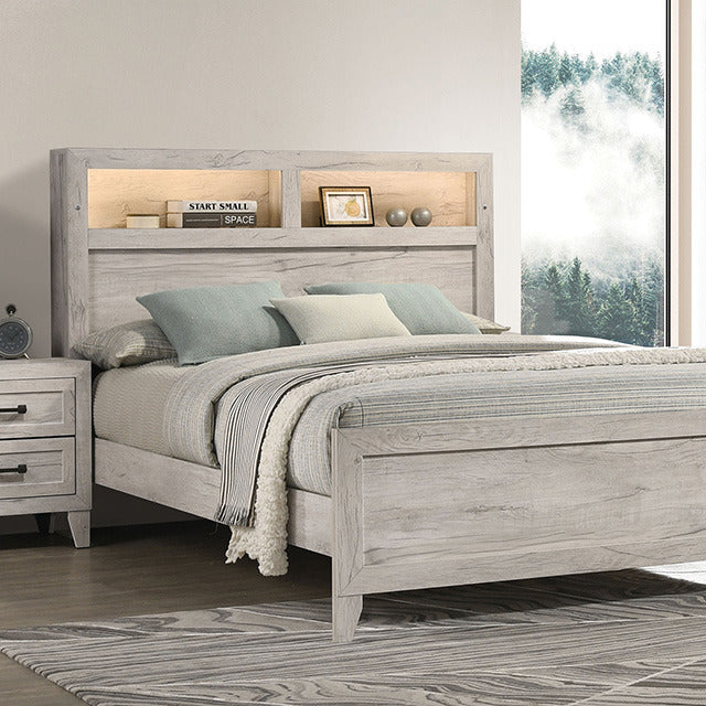 Mysen Bed, White Wash