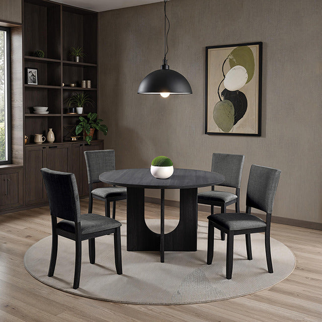 Oberto Upholstered Side Chair, Dark Gray - view 2