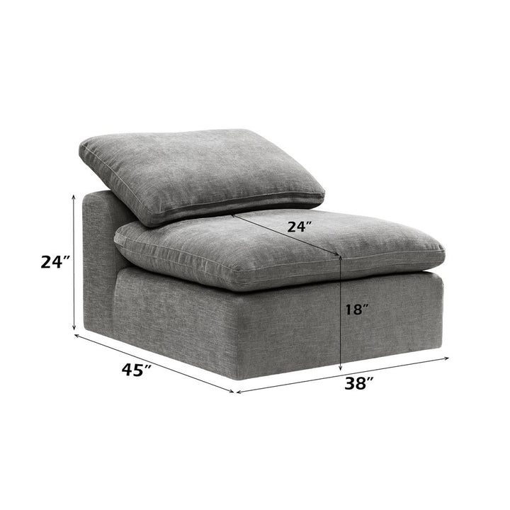 Naveen Modular - Armless Chair – dimensions diagram