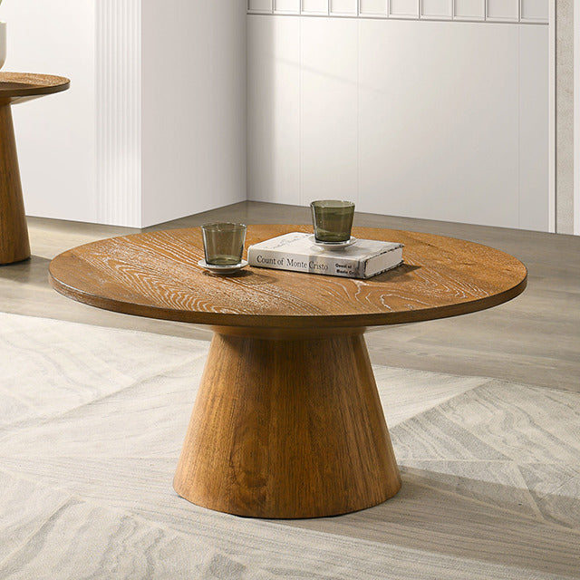 Halewood 36" Round Cocktail Table, Walnut - view 3