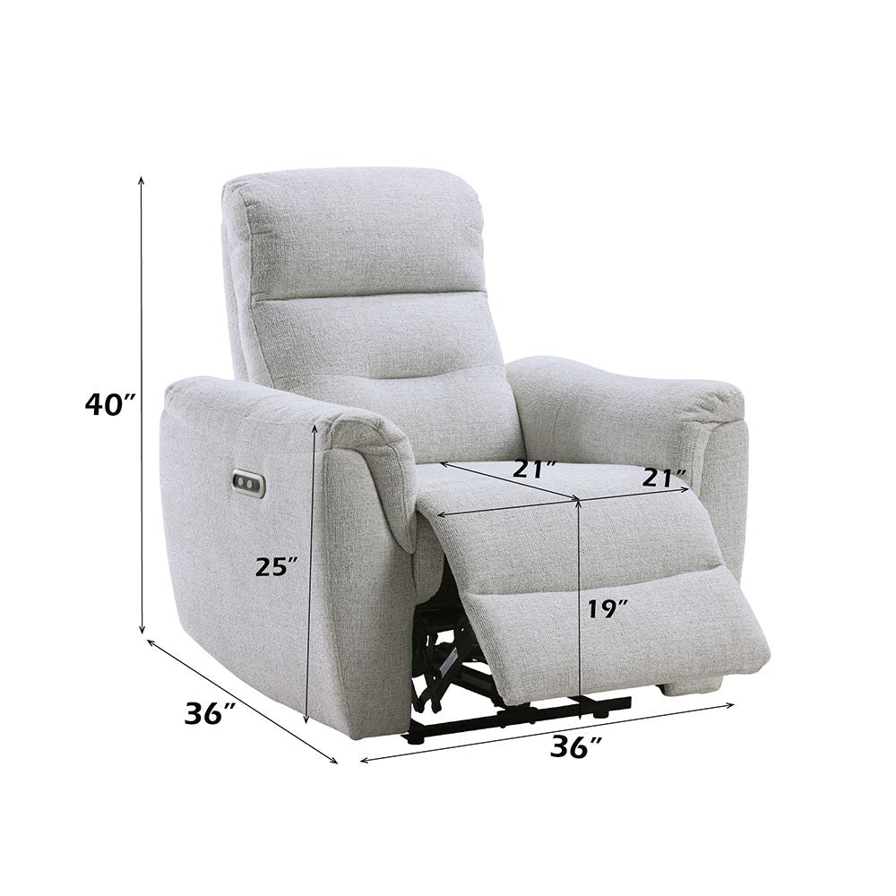 Eastre Power Motion Recliner w/USB Port – dimensions diagram