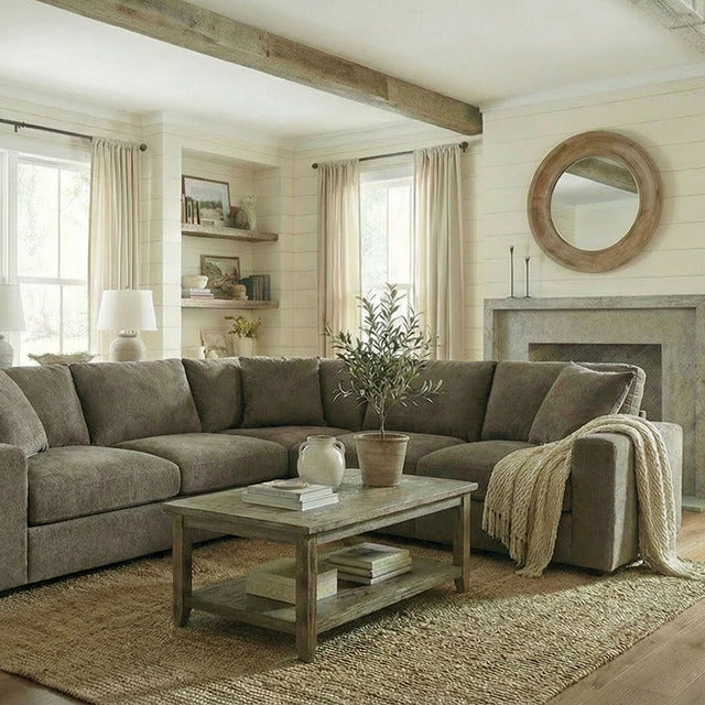 Crowle Sectional, Taupe Brown - view 2