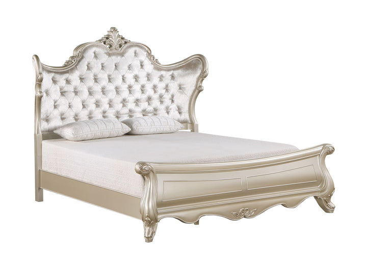 Monique 5/0 Q Headboard-Champagne