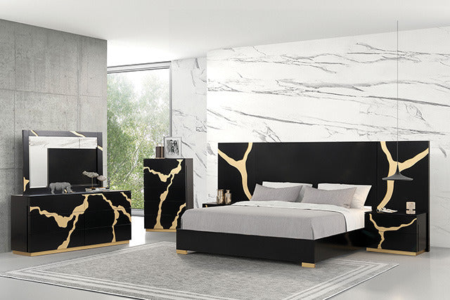 Goldsberg Bed, Black/Gold - view 2