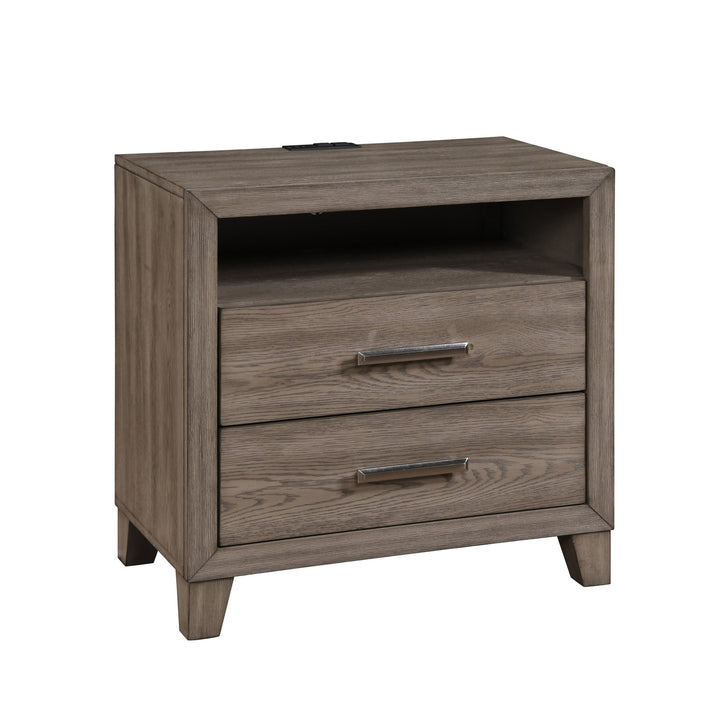 Harrisburg 2 Drawer Nightstand-Walnut