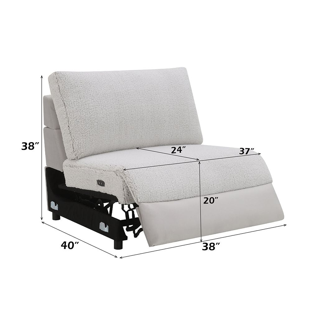 Tarrance Modular Power Armless Recliner – dimensions diagram