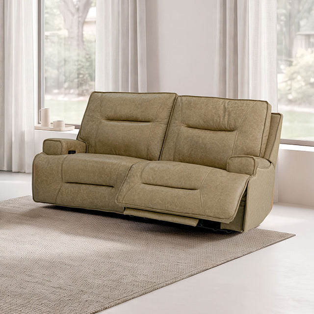 Dallas Oversized Power Loveseat, Warm Taupe - view 9