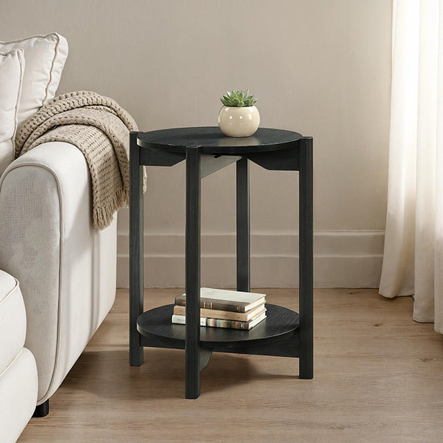 Hyde Round End Table, Black - view 9