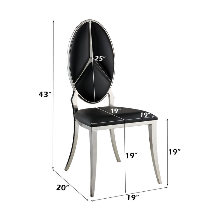 Cyrene Side Chair (Set-2) – dimensions diagram