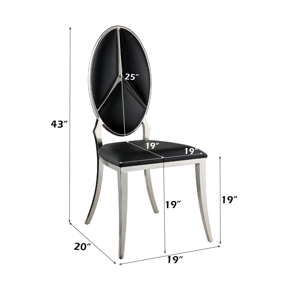 Cyrene Side Chair (Set-2) – dimensions diagram