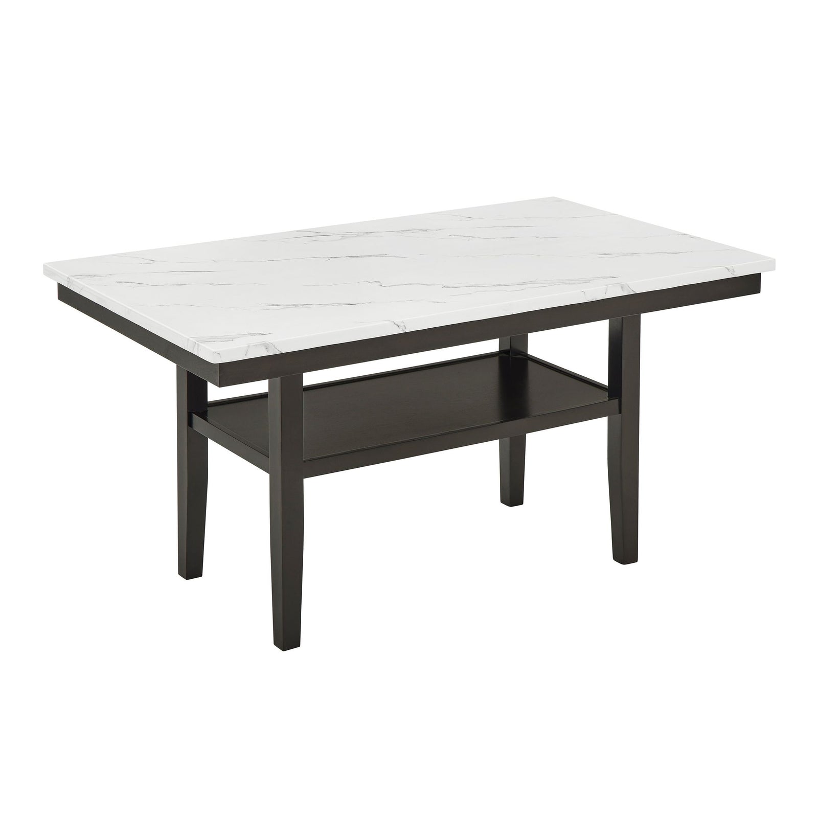 Carissa 60" Rectangle Dining Table W/storage Shelf