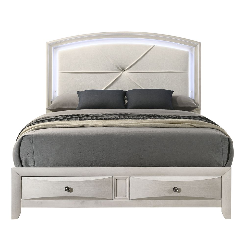 Ramondi EK Bed w/Storage & LED – view 3