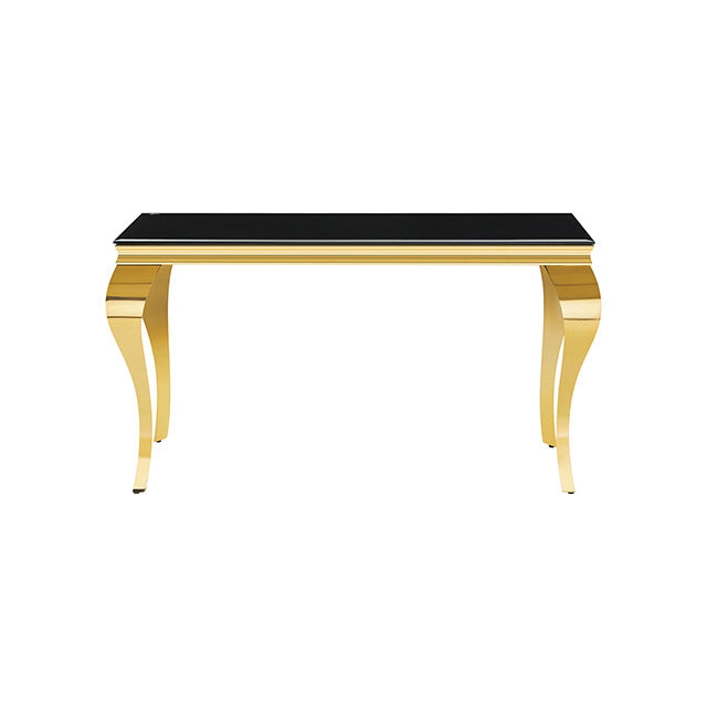 Wetzikon Sofa Table, Black/Gold - view 2