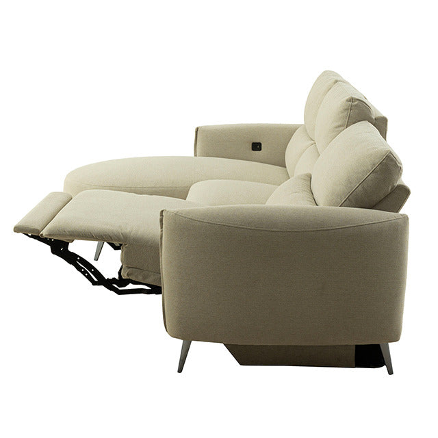 Galten Power Sectional, Latte - view 4
