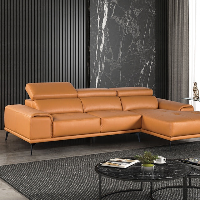 Vadso Sectional, Right Chaise, Tangerine