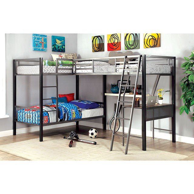 Ballarat L-Shaped Triple Twin Bunk Bed - view 2