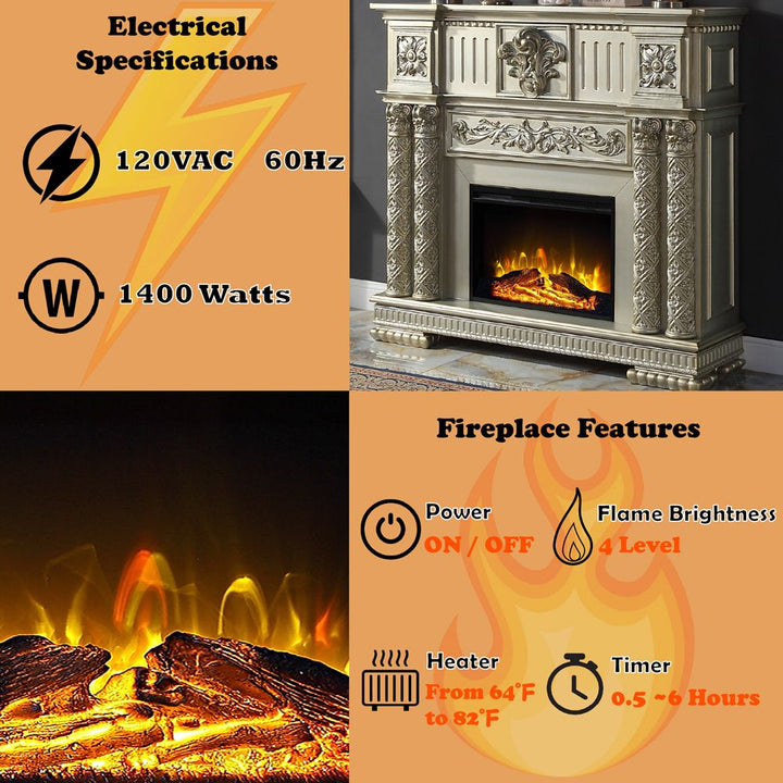 Vendome Fireplace – features callout