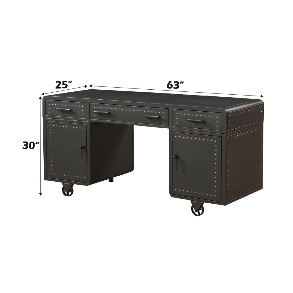 Actaki Executive Writing Desk – dimensions diagram