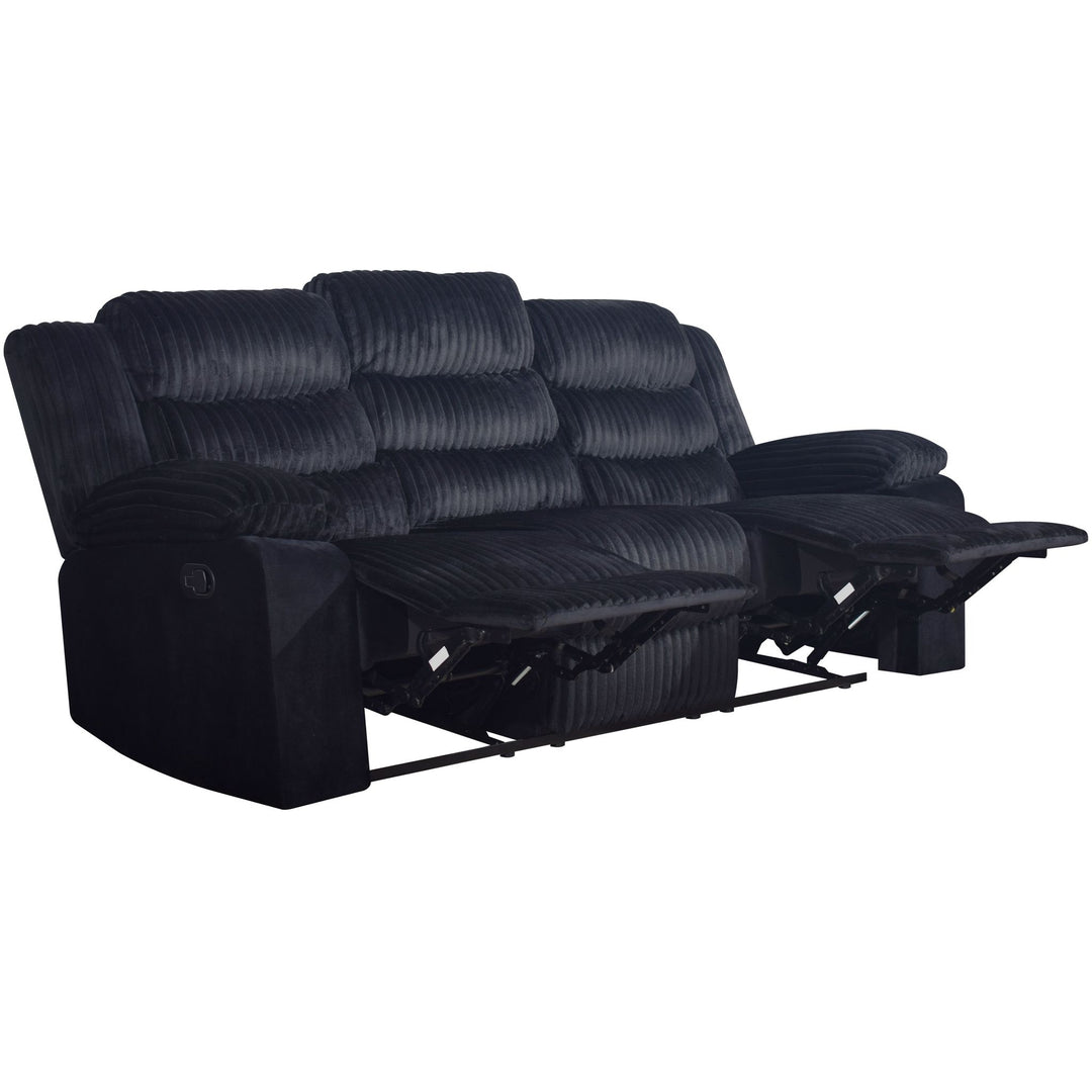 Willow Sofa W/dual Recliner-Black