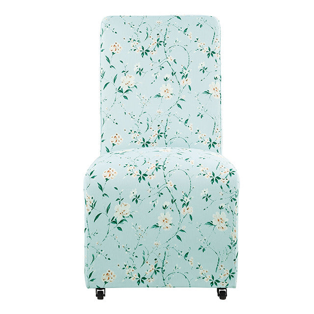 Durham Dining Chair W/ 4 Casters, Chinoiserie Light Teal/Pink - view 2