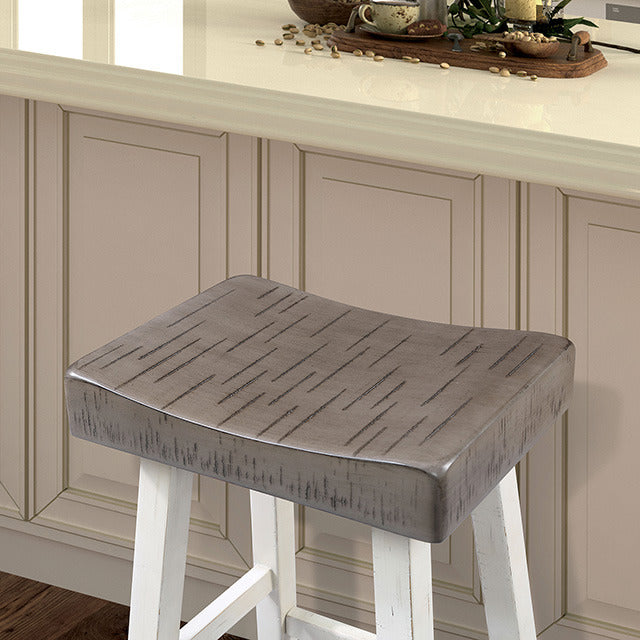 Biasca 29" Stool, White/Gray - view 3