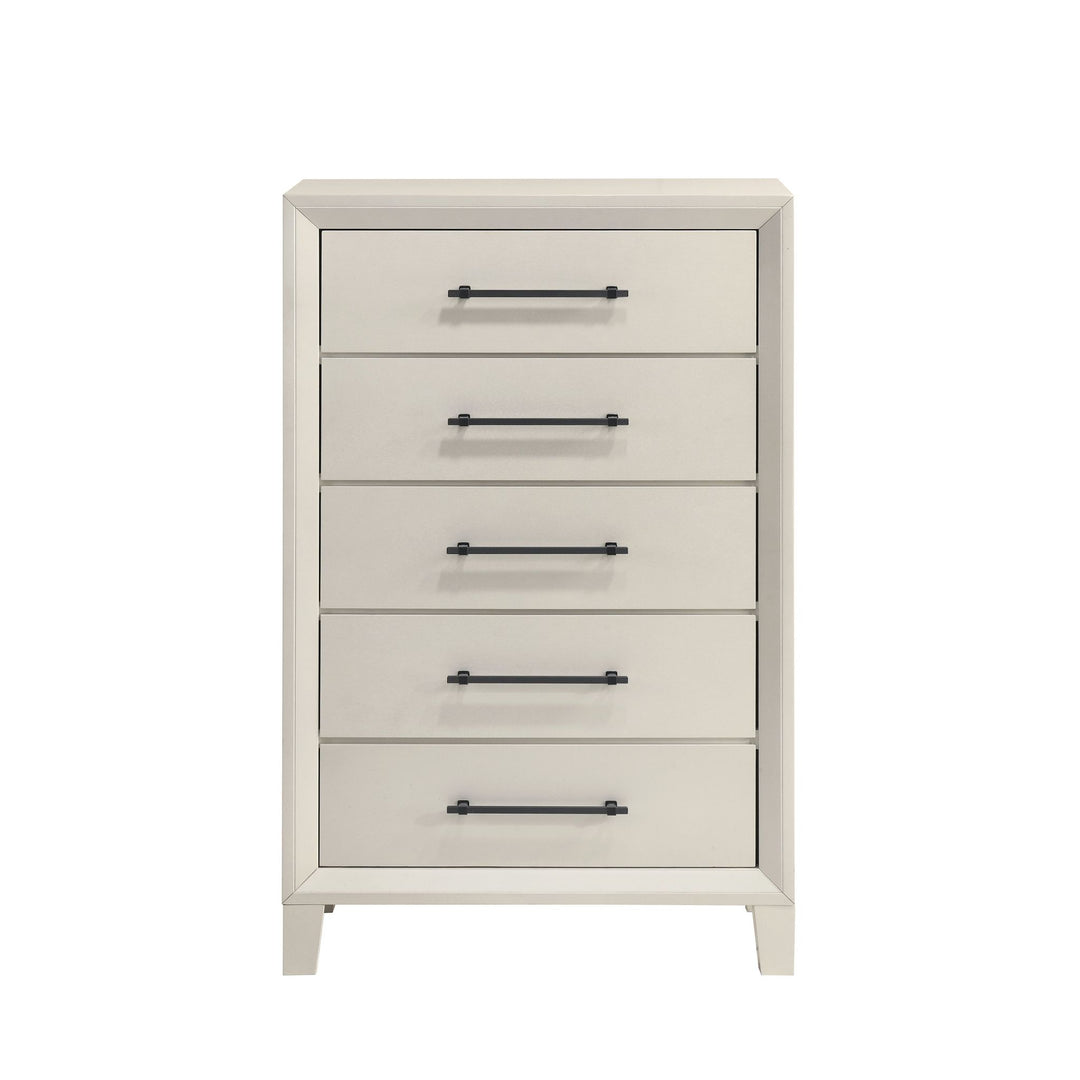 Ballard 5 Drawer Chest-White